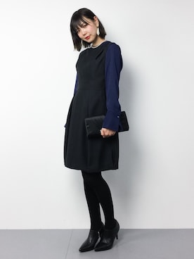 「URBAN RESEARCH（アーバンリサーチ）のアイテム（ドレス）」を使った、ambiさん（レディース・160cm）の冬コーディネート