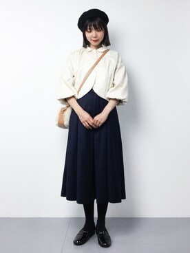 「merlot plus（メルロープリュス）のアイテム（その他アウター）」を使った、ambiさん（レディース・160cm）の冬コーディネート