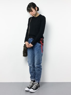 「CHAPTER L, LONDON（チャプターエルロンドン）のアイテム」を使った、ambiさん（レディース・160cm）の冬コーディネート