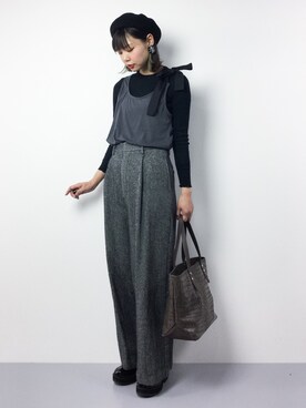 「EN ROUTE（アンルート）のアイテム」を使った、ambiさん（レディース・160cm）の冬コーディネート