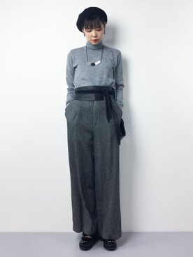 「EN ROUTE（アンルート）のアイテム」を使った、ambiさん（レディース・160cm）の冬コーディネート