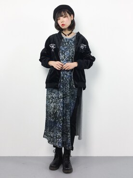「unrelaxing（アンリラクシング）のアイテム（ジャケット/アウター）」を使った、ambiさん（レディース・160cm）の冬コーディネート