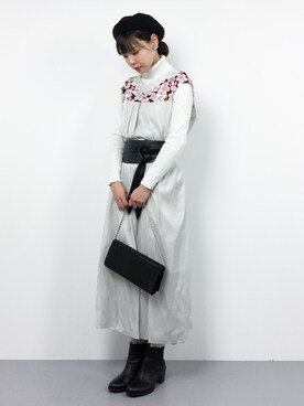 「ふりふ（フリフ）のアイテム（ワンピース）」を使った、ambiさん（レディース・160cm）の冬コーディネート