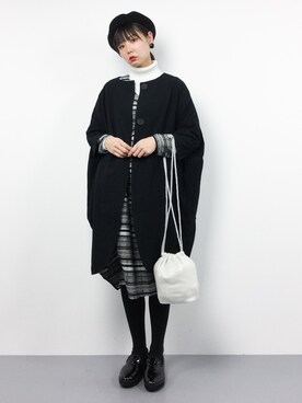 「antiqua（アンティカ）のアイテム（その他アウター）」を使った、ambiさん（レディース・160cm）の冬コーディネート