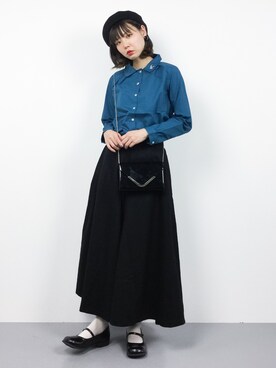 「Ameri（アメリ）のアイテム（パンツ）」を使った、ambiさん（レディース・160cm）の冬コーディネート