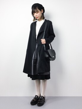 「MERLOT（メルロー）のアイテム（その他アウター）」を使った、ambiさん（レディース・160cm）の冬コーディネート