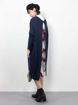 「ふりふ（フリフ）のアイテム（ワンピース）」を使った、ambiさん（レディース・160cm）の冬コーディネート
