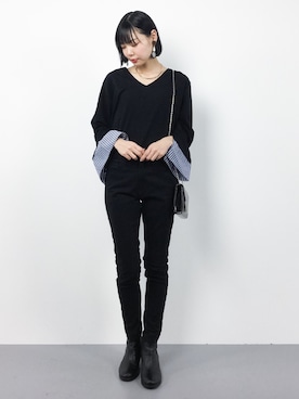 「STUDIOUS（ステュディオス）のアイテム（アクセサリー）」を使った、ambiさん（レディース・160cm）の冬コーディネート