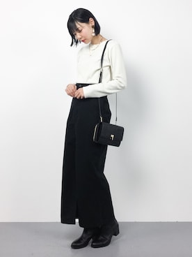 「STUDIOUS（ステュディオス）のアイテム（アクセサリー）」を使った、ambiさん（レディース・160cm）の冬コーディネート