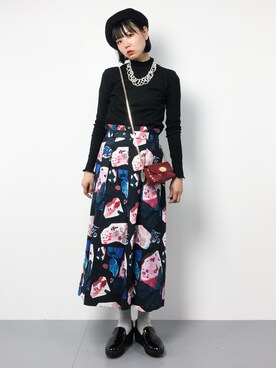 「chambre de charme（シャンブルドゥシャーム）のアイテム（パンツ）」を使った、ambiさん（レディース・160cm）の冬コーディネート