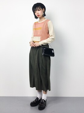 「INNOCENT BLUE（イノセントブルー）のアイテム」を使った、ambiさん（レディース・160cm）の冬コーディネート