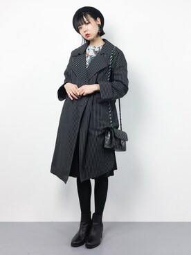 「COMME CA ISM（コムサイズム）のアイテム（ダウンジャケット/コート）」を使った、ambiさん（レディース・160cm）の冬コーディネート