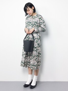 「chambre de charme（シャンブルドゥシャーム）のアイテム（ワンピース）」を使った、ambiさん（レディース・160cm）の冬コーディネート