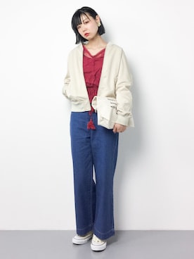 「JOURNAL STANDARD relume（ジャーナルスタンダード　レリューム）のアイテム（MA-1）」を使った、ambiさん（レディース・160cm）の冬コーディネート