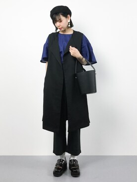 「coca（coca）（コカ）のアイテム（トレンチコート）」を使った、ambiさん（レディース・160cm）の冬コーディネート