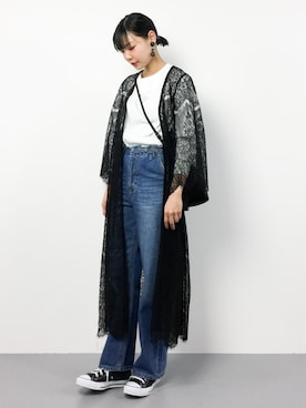 「SLY（スライ）のアイテム（その他アウター）」を使った、ambiさん（レディース・160cm）の春コーディネート