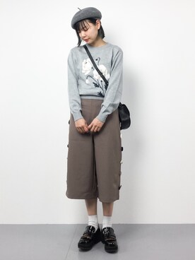 「Ameri（アメリ）のアイテム（パンツ）」を使った、ambiさん（レディース・160cm）の春コーディネート