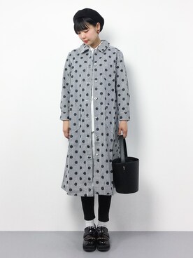 「レトロ」｜「アイテム（カバーオール）」を使った、ambiさん（レディース・160cm）の春コーディネート