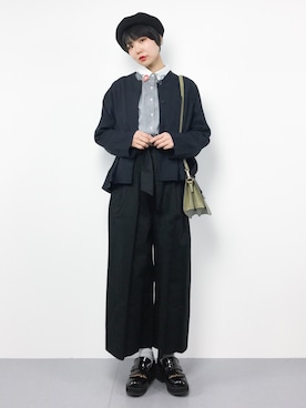 「conges payes ADIEU TRISTESSE（コンジェ ペイエ アデュートリステス）のアイテム（ジャケット/アウター）」を使った、ambiさん（レディース・160cm）の春コーディネート