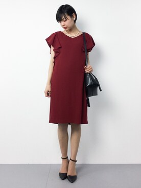 「laboratory work（ラボラトリーワーク）のアイテム（ドレス）」を使った、ambiさん（レディース・160cm）の春コーディネート