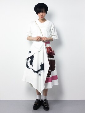 「Ameri（アメリ）のアイテム（スカート）」を使った、ambiさん（レディース・160cm）の春コーディネート