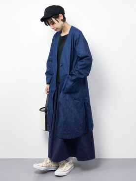 「PAGEBOY（ページボーイ）のアイテム（ノーカラージャケット）」を使った、ambiさん（レディース・160cm）の春コーディネート