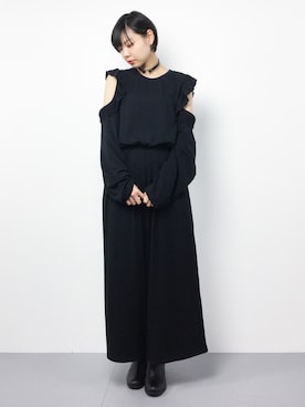 「SLY（スライ）のアイテム（つなぎ/オールインワン）」を使った、ambiさん（レディース・160cm）の春コーディネート