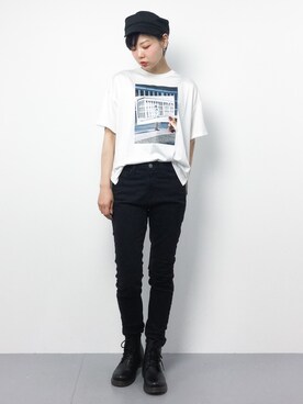 「Ameri（アメリ）のアイテム（トップス）」を使った、ambiさん（レディース・160cm）の春コーディネート