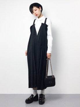「antiqua（アンティカ）のアイテム（つなぎ/オールインワン）」を使った、ambiさん（レディース・160cm）の春コーディネート