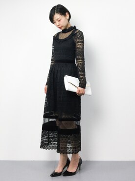 「Ameri（アメリ）のアイテム（ワンピース/ドレス）」を使った、ambiさん（レディース・160cm）の春コーディネート