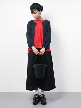 「TIENS ecoute（ティアンエクート）のアイテム（ジャケット/アウター）」を使った、ambiさん（レディース・160cm）の春コーディネート