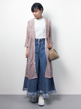 「Narcissus（ナルシス）のアイテム（デニムパンツ）」を使った、ambiさん（レディース・160cm）の春コーディネート