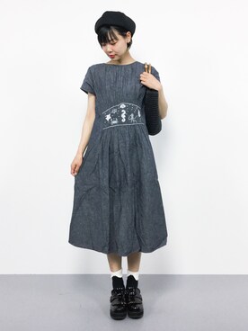 「BASE（ベース）のアイテム」を使った、ambiさん（レディース・160cm）の夏コーディネート