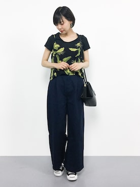 「reca（レカ）のアイテム（チノパンツ）」を使った、ambiさん（レディース・160cm）の夏コーディネート