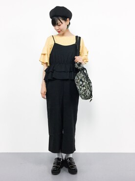「haco!（ハコ）のアイテム（オールインワン・サロペット）」を使った、ambiさん（レディース・160cm）の夏コーディネート