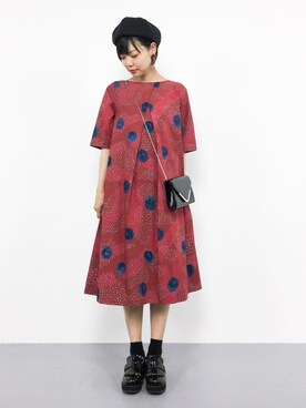 Bulle De Savon ビュルデサボン の タイプライター 種まきドットprフレアop ワンピース Wear