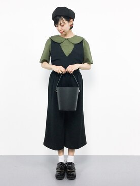 「SEVENDAYS=SUNDAY（セブンデイズサンデイ）のアイテム（つなぎ/オールインワン）」を使った、ambiさん（レディース・160cm）の夏コーディネート