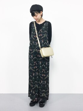 「レトロ」｜「アイテム（つなぎ/オールインワン）」を使った、ambiさん（レディース・160cm）の夏コーディネート