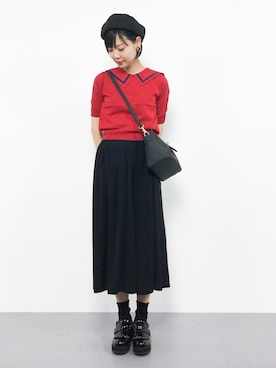 「U.Q（ユウキュウ）のアイテム」を使った、ambiさん（レディース・160cm）の夏コーディネート