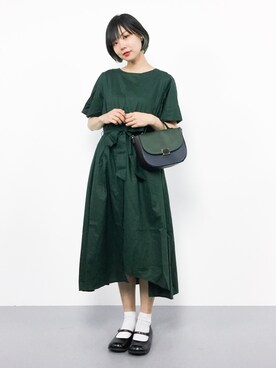 「URBAN RESEARCH（アーバンリサーチ）の【WEB限定】ラウンドスクエアショルダー（ショルダーバッグ）」を使った、ambiさん（レディース・160cm）の夏コーディネート