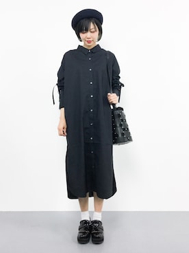 「A part by（アパートバイ）のアイテム（シャツワンピース）」を使った、ambiさん（レディース・160cm）の夏コーディネート