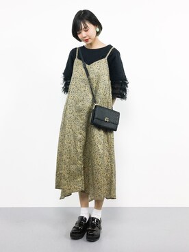「chambre de charme（シャンブルドゥシャーム）のアイテム（ワンピース）」を使った、ambiさん（レディース・160cm）の夏コーディネート