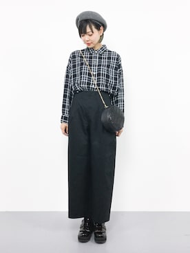 「chambre de charme（シャンブルドゥシャーム）のアイテム（パンツ）」を使った、ambiさん（レディース・160cm）の秋コーディネート