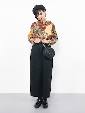 「chambre de charme（シャンブルドゥシャーム）のアイテム（パンツ）」を使った、ambiさん（レディース・160cm）の秋コーディネート