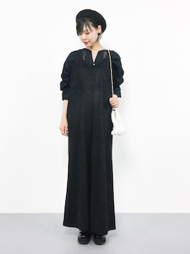「SpRay（スプレイ）のアイテム（つなぎ/オールインワン）」を使った、ambiさん（レディース・160cm）の秋コーディネート