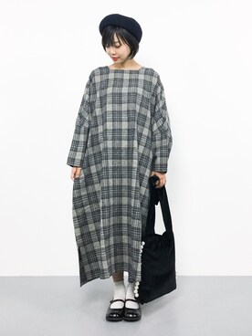 「Sunny clouds（サニークラウズ）のアイテム（ワンピース/ドレス）」を使った、ambiさん（レディース・160cm）の秋コーディネート