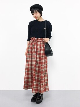 「chambre de charme（シャンブルドゥシャーム）のアイテム（スカート）」を使った、ambiさん（レディース・160cm）の秋コーディネート
