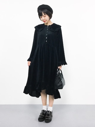 Ray BEAMS（レイビームス）の「Ray BEAMS / ベロア ビッグカラーフリル  