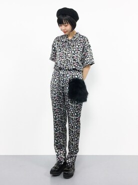 「jouetie（ジュエティ）のアイテム（つなぎ/オールインワン）」を使った、ambiさん（レディース・160cm）の秋コーディネート