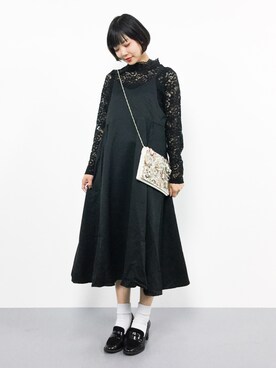 「Accessorize（アクセサライズ）のアイテム（クラッチバッグ）」を使った、ambiさん（レディース・160cm）の秋コーディネート